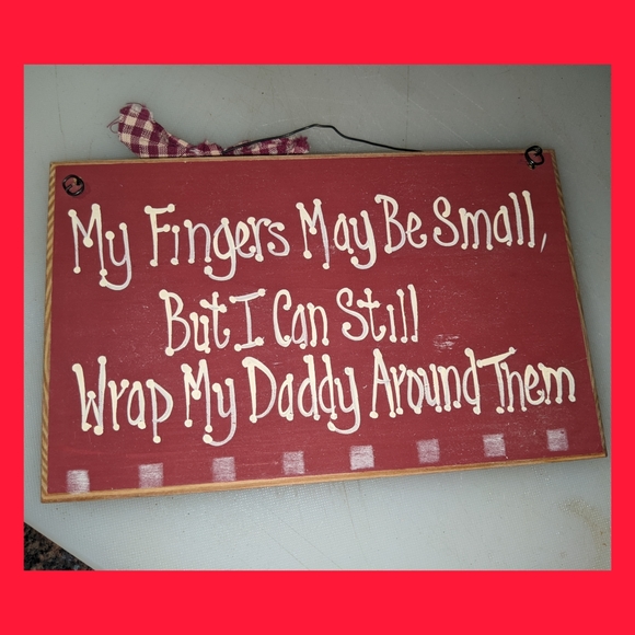 Daughter love daddy funny wooden country wall sign, new. - Picture 1 of 4